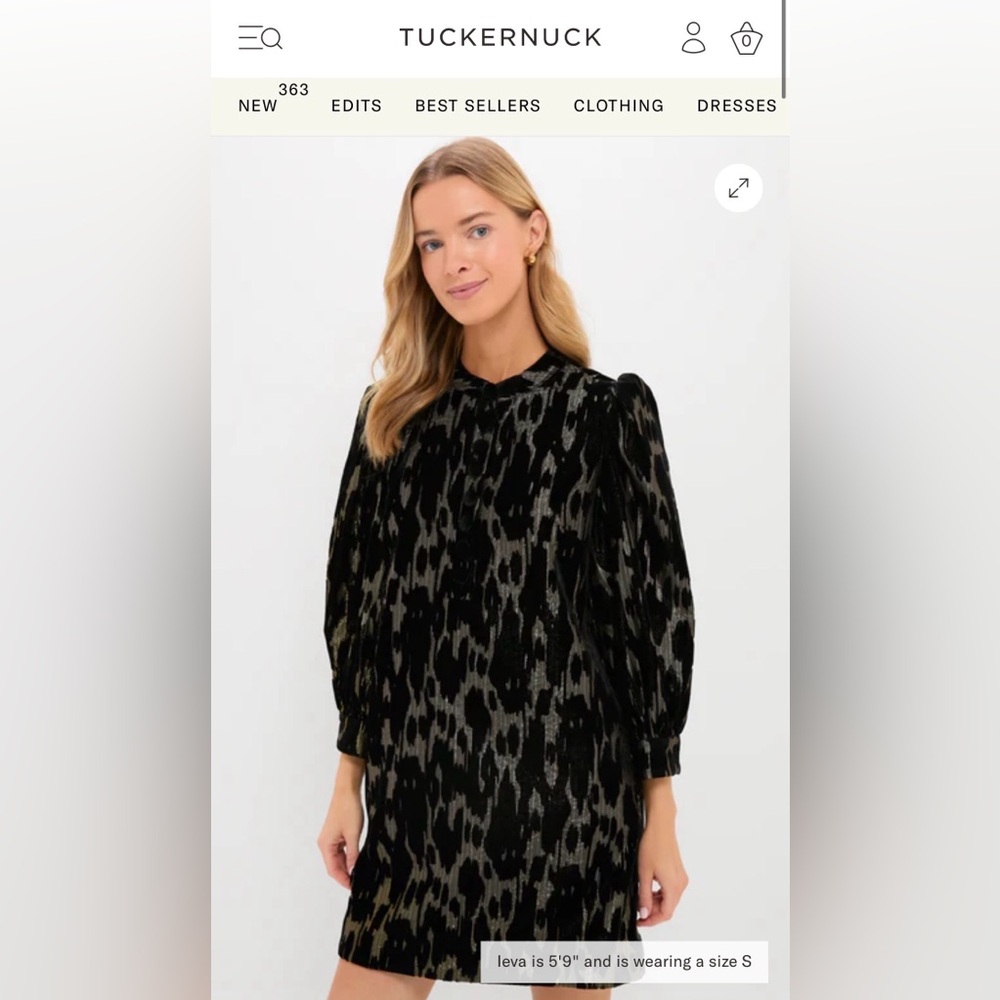 Pomander Place velvet burnout mini dress black and gold size XXL